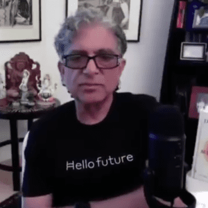 Hello Future | T-shirt Worn by Deepak Chopra | Short-Sleeve Unisex T-Shirt